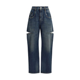 Margiela Blue Cotton High-Waisted Jean